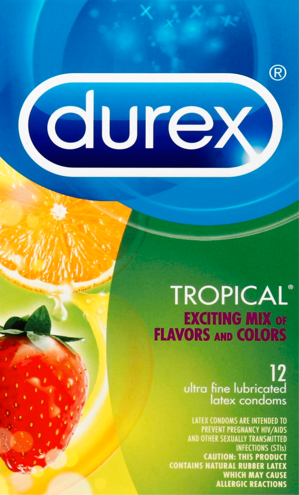 DUREX® Tropical® Exciting Mix of Flavors and Colors Condoms